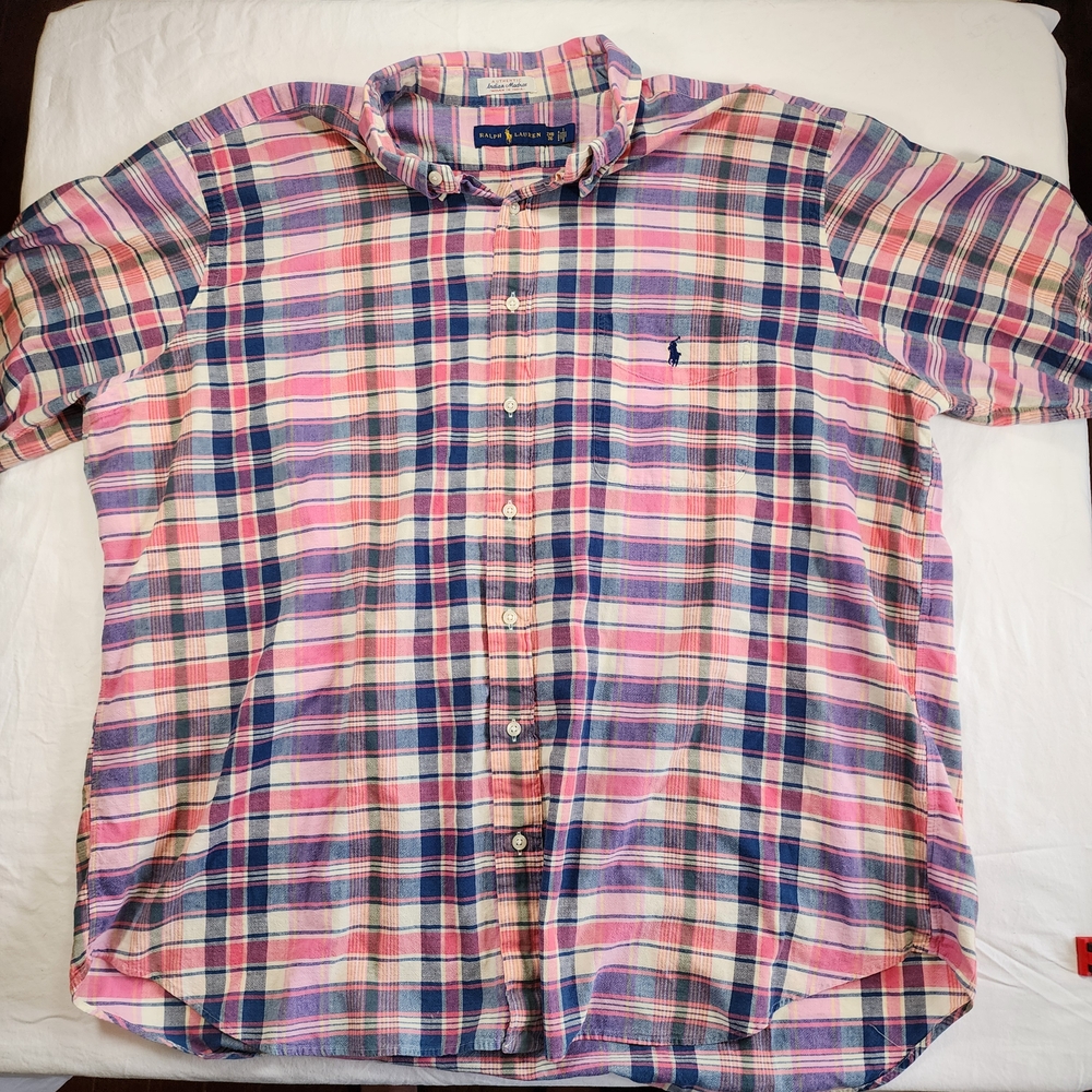 Ralph Lauren Men's Pink Plaid Shirt
